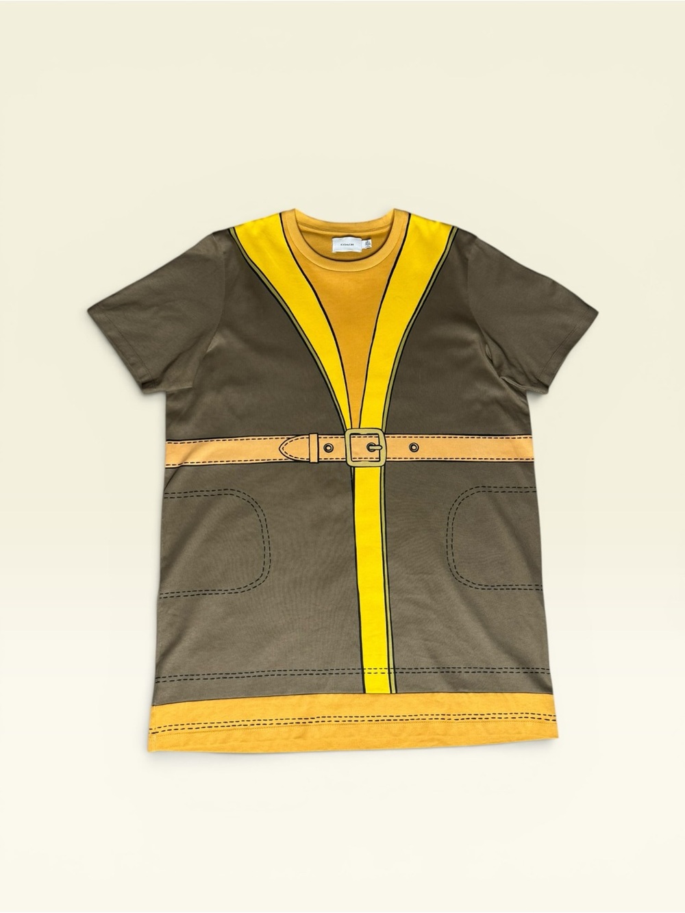 Coach T Shirt Dress Trompe L'oeil Buckle
